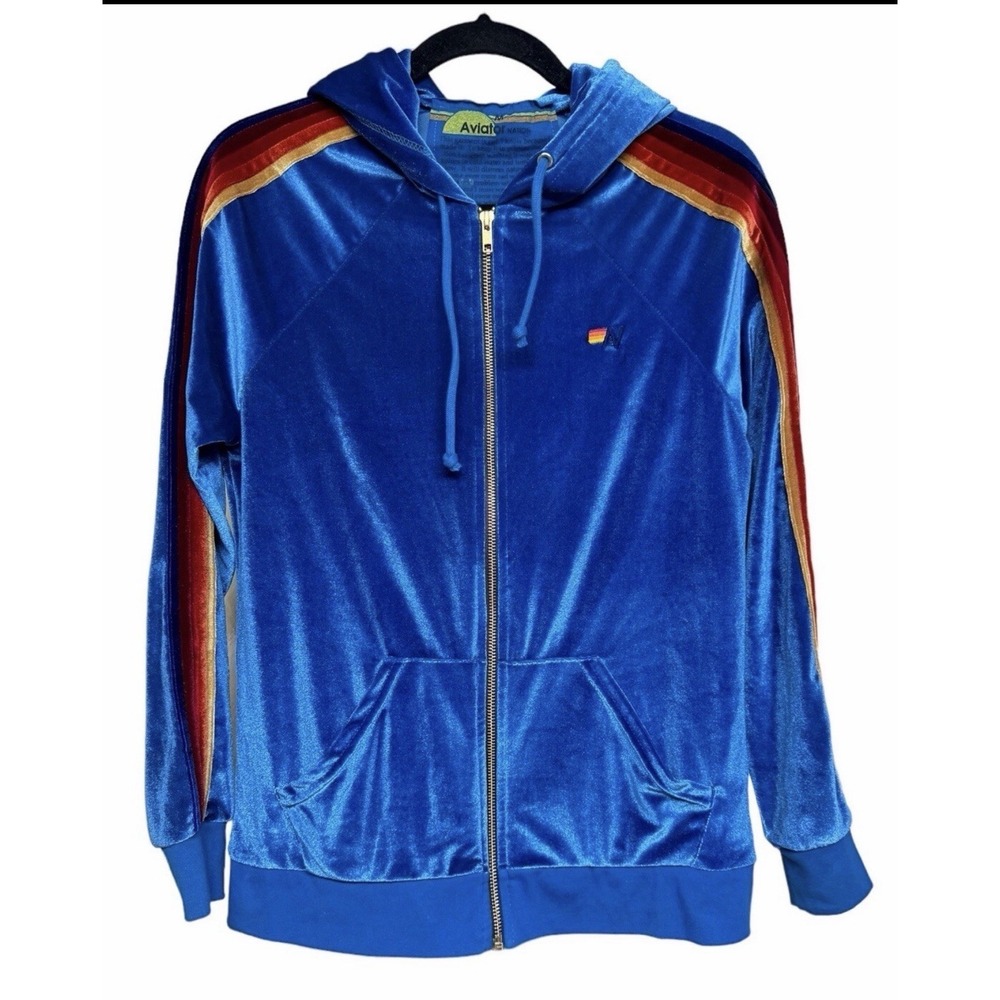 Aviator Nation Women's XS Full Zip Hoodie Long Sleeve Sweatshirt